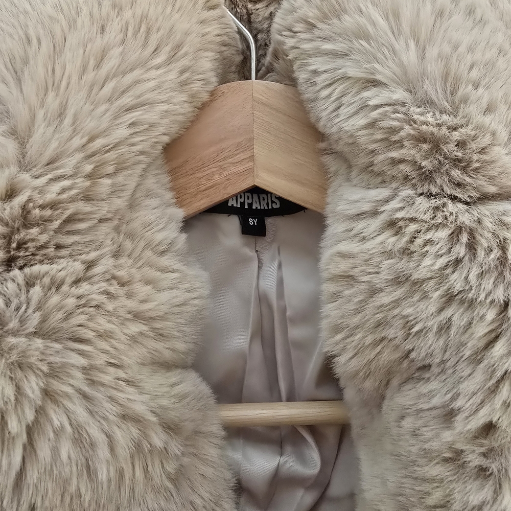 Cream Faux Fur Jacket - Picture 3 of 6